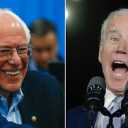 Bernie Sanders och Joe Biden 