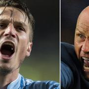 Markus Rosenberg och FCK:s tränare Ståle Solbakken.