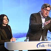 Teresa Carvalho, vice ordförande i justitieutskottet (S) och justitieminister Gunnar Strömmer (M).