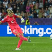 Jennifer Falks missade straff i kvartsfinalen.