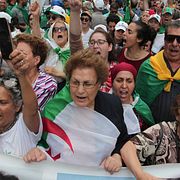 Protest i Algeriet våren 2019.