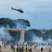 Stormningen av presidentpalatset i Brasilia.