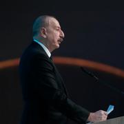 Ilham Aliyev, under sitt huvudanförande på tisdagen.