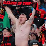 Östersunds fans på Emirates Stadium.