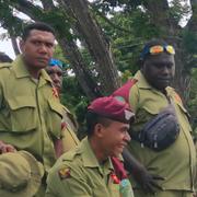 Säkerhetsstyrkor i Papua Nya Guinea. Arkivbild.