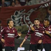 Salernitana i en match våren 2024. 