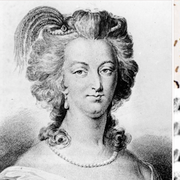 Porträtt av Marie Antoinette samt utdrag från ett brev mellan henne och Axel von Fersen. 