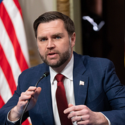 Vicepresident JD Vance. Till höger omslaget till  ”Communion: Finding My Way Back to Faith”