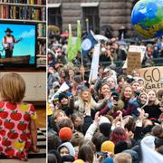 Genrebild på barn/Klimatstrejken i Stockholm.