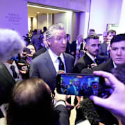 Gavin Newsom i Davos. 