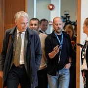 Bild från dagens förhandlingar i Oslo kring bonusprinsen Marius Borg Høiby.