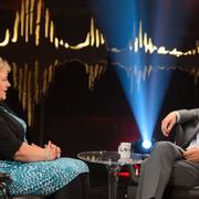 Fredrik Skavlan och Erna Solberg.