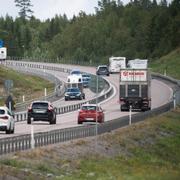 Illustrationsbild. Trafik på motorvägen E4 i höjd med Njurunda i Medelpad.
