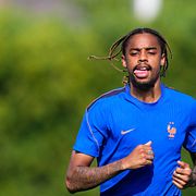 Bradley Barcola i träning under sommarens fotbolls-VM. 