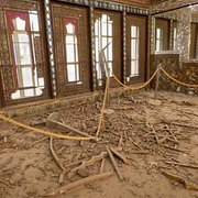 Arkivbild från Golestanpalatset/Golestanpalatset efter händelsen.