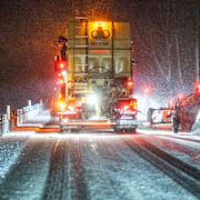 Snöröjning i Ystadstrakten.