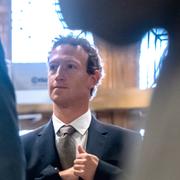 Mark Zuckerberg under en utfrågning i senaten i januari förra året. 