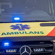 Arkivbild på en ambulans.