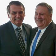 Bolsonaro och Pompeo på onsdagen.