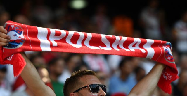 Illustrationsbild. Polska fotbollsfans vid ett annat tillfälle.  ANNE-CHRISTINE POUJOULAT / AFP