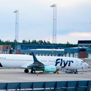 Flyr-flygplan på Oslos flygplats, 30 januari 2023. 