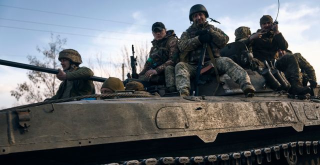 Ukrainska styrkor nära Bachmut. LIBKOS / AP