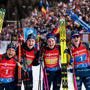 Det svenska bronslaget. Anna Magnusson, Ella Halvarsson, Hanna Öberg och Elvira Öberg.