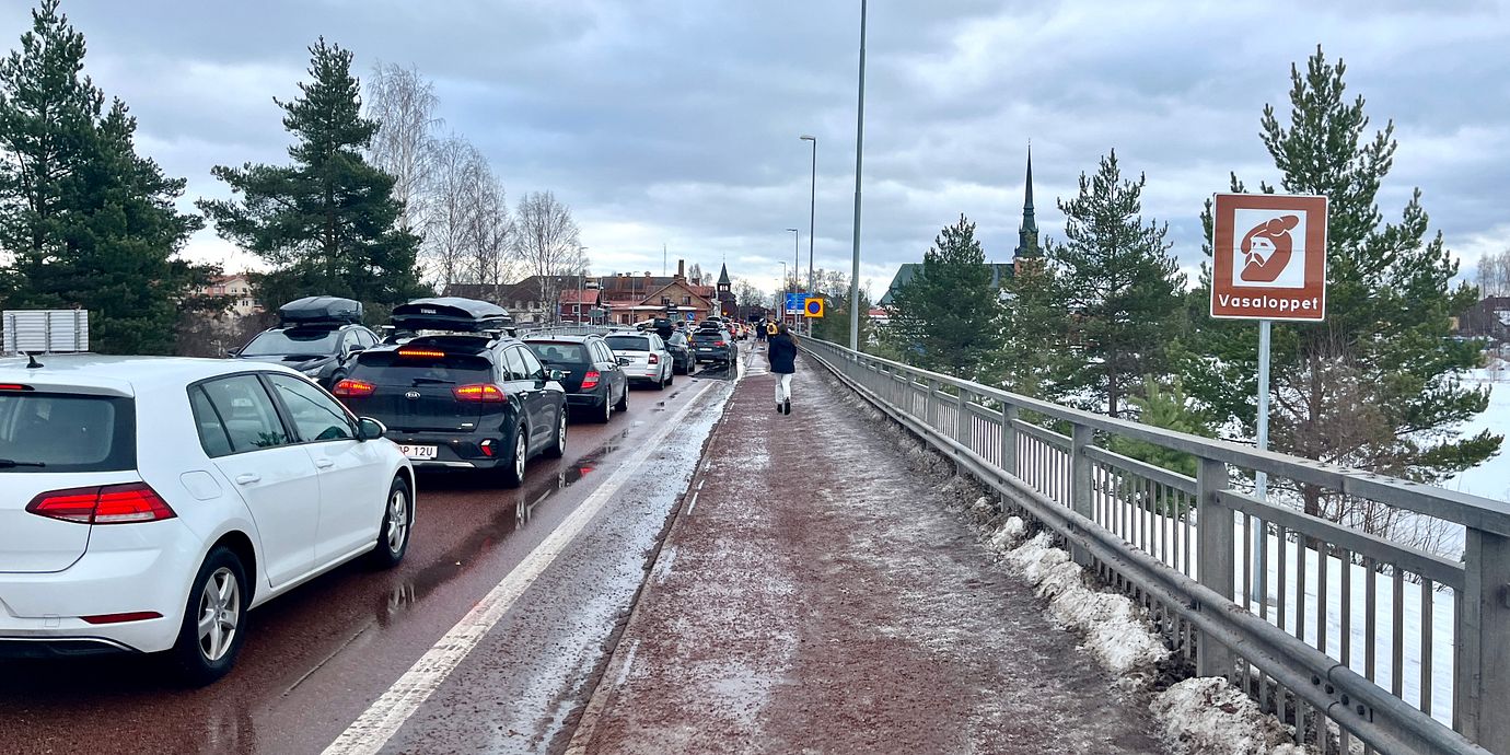 Arkivbild. Köer i Mora på väg 70.