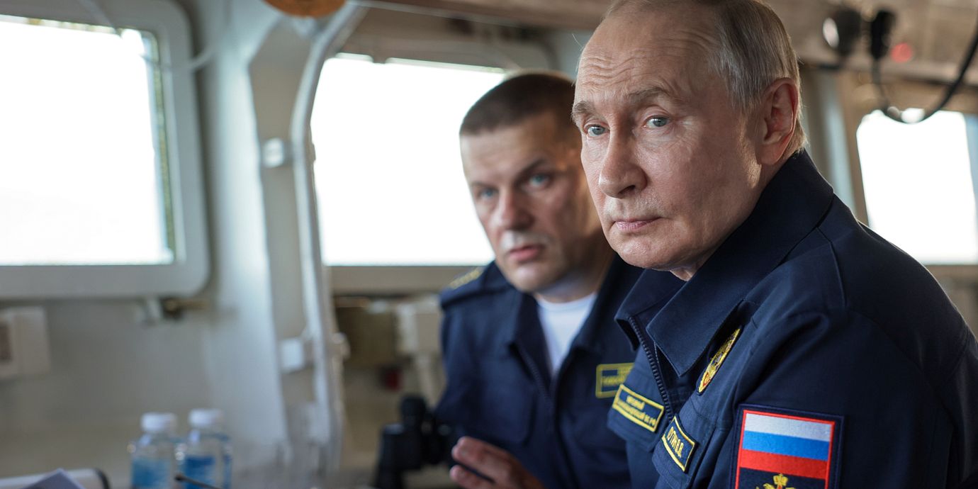 Rysslands president Vladimir Putin under en rysk militärövning i augusti.