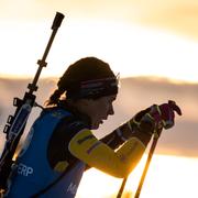 Elvira Öberg under ett träningsläger på Idre fjäll. Arkivbild. 