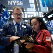 Börsmäklare på Wall Street. Arkivbild.