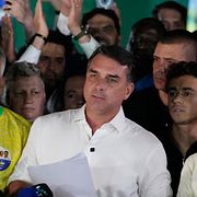 Flávio Bolsonaro på valdagen.