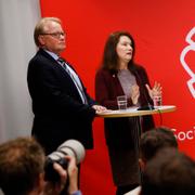 Försvarsminister Peter Hultqvist, utrikesminister Ann Linde och statsminister Magdalena Andersson.