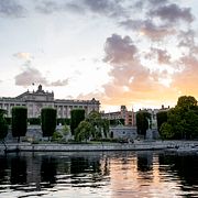 Exteriör Sveriges riksdag. 