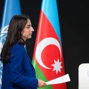 Klimat- och miljöminister Romina Pourmokhtari i Baku.