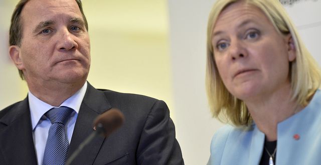 Statsminister Stefan Löfven (S) och finansminister Magdalena Andersson (S). Arkivbild. TT