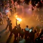 Demonstranter i Teheran, 9 januari. 