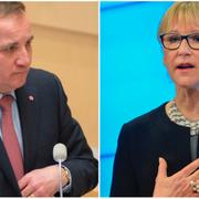 Arkivbilder: Stefan Löfven och Margot Wallström.