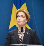 Annika Strandhäll (S).  Lars Schröder/TT / TT NYHETSBYRÅN