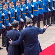 Kinas president Xi Jinping med Serbiens dito Aleksandar Vucic.