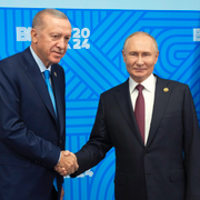 Erdogan med Joe Biden och Vladimir Putin. 