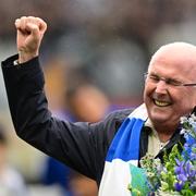 Sven-Göran Svennis Eriksson hyllas innan fotbollsmatch i allsvenskan mellan IFK Göteborg och IFK Norrköping på gamla Ullevi. Arkivbild.