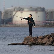 S:t Petersburg, med oljetankar i bakgrunden, 2025.