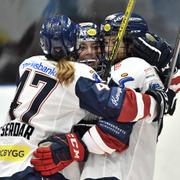 Linköpings Olivia Zafuto under en match mellan Djurgården Hockey och Linköpings HC på Hovet i höstas/Arkivbild