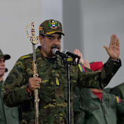 Venezuelas president Nicolás Maduro vid ett tal i Caracas i november. 