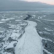 Isproppen är flera kilometer lång.