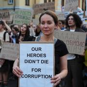 Demonstrant i Kyiv.