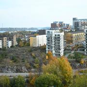 Nybyggda bostadsrätter på Kvarnholmen i Stockholm.