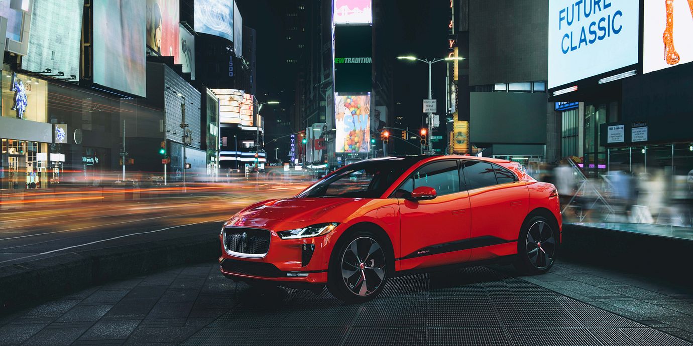Jaguar I-PACE har en räckvidd på upp till 470 kilometer.