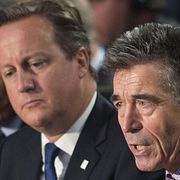 Storbritanniens David Cameron och Natos Anders Fogh Rasmussen.